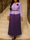 Women Plus Size Elegant Jacket Top and Maxi Skirt Two-Piece Set