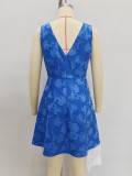 Women's jacquard vest dress