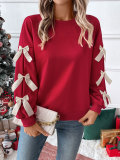 Valentine's Day Bow Women's Christmas Costume Party Hoodie