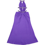 Women's Sexy Cut-Out Open Back Long Evening Dress