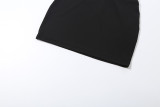 Women Furry Collar Long-sleeved Crop Top and Mini Skirt Three-piece Set