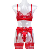 Sexy backless lingerie with stockings for Valentine's Day