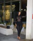 Sexy lingerie set high elasticity fishnet top pants two piece set