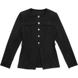 Women's Black Belted Top and Long Pants Set