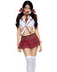 Sexy Lingerie Set Plaid Skirt Schoolgirl Costume Set 