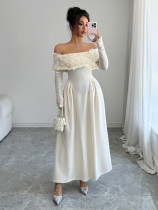 2026 Elegant Waist-cinching Long-sleeved Maxi Dress for Women