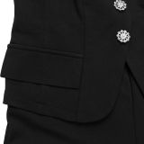 Women Solid Color Strapless Elegant Party Jumpsuit