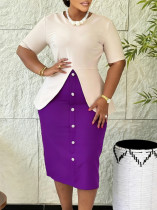 Women Elegant Midi Office Dress Mother of the Bride Dress