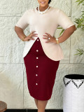 Women Elegant Midi Office Dress Mother of the Bride Dress