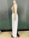 Elegant solid color vest straight trousers women's autumn suit