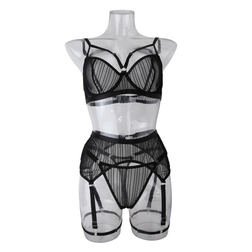 Party Sexy Mesh Striped Lingerie Set