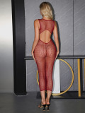 Exotic dancewear women fishnet bodycon dress
