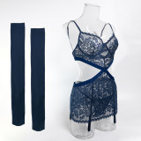 Sexy lace lingerie nightgown see-through lace lingerie with stocking