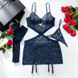 Sexy lace lingerie nightgown see-through lace lingerie with stocking