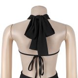 Women's Solid Color O-Ring Sexy Hollow Out Jumpsuit