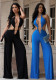 Women's Solid Color O-Ring Sexy Hollow Out Jumpsuit