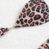 Leopard Print Sexy Two-Piece Bikini Swimsuit Set