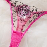 Sexy lingerie set see-through embroidery bra set