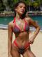Women coffee two piece bikini swimwear