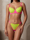 Sexy 2-part lace lingerie set neon bra and panties matching underwear set