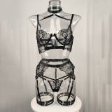 Lace Lingerie Set Sexy Push-up Bra Set and Garter Belt