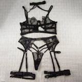 Lace Lingerie Set Sexy Push-up Bra Set and Garter Belt