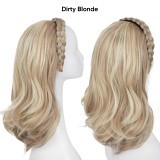 Hair extension headband heat-set fiber long curly wig for women