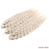 Synthetic fiber wigs braided wavy curly hair extensions