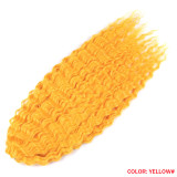 Synthetic fiber wigs braided wavy curly hair extensions