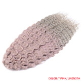 Synthetic fiber wigs braided wavy curly hair extensions