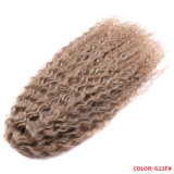 Synthetic fiber wigs braided wavy curly hair extensions