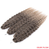 Synthetic fiber wigs braided wavy curly hair extensions