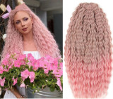 Synthetic fiber wigs braided wavy curly hair extensions