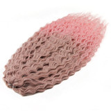 Synthetic fiber wigs braided wavy curly hair extensions