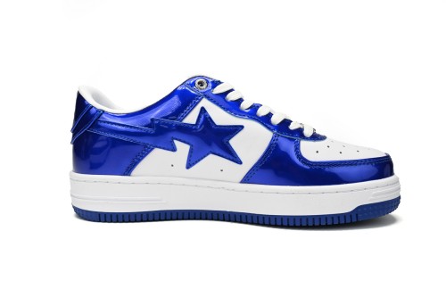 A Bathing Ape Bape Sta Low Blue and White Mirror Finish