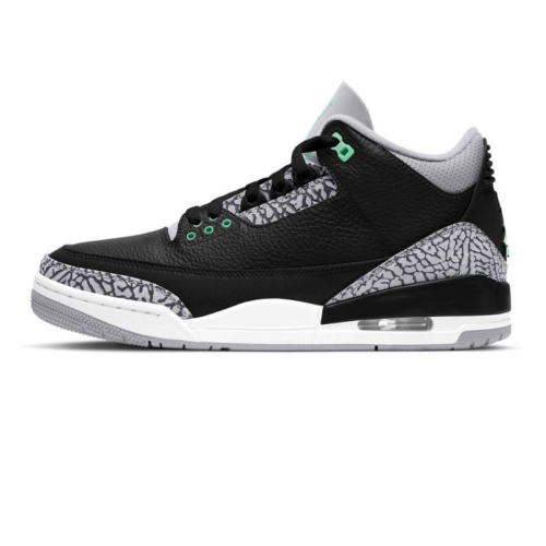 Get Air Jordan 3 Black Green Glow