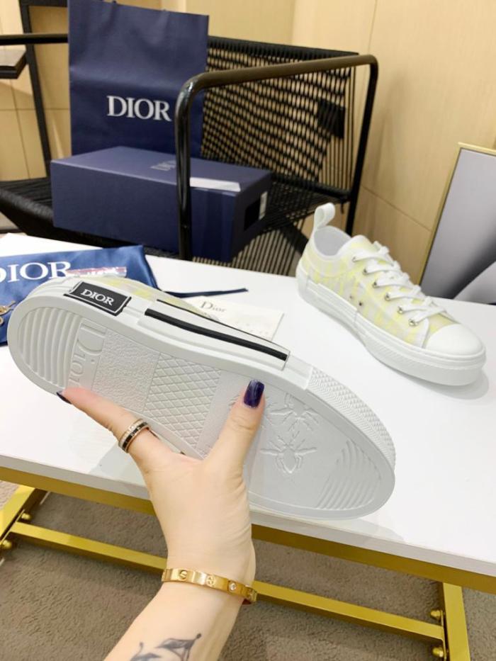 Dior B23 Low White Yellow Oblique