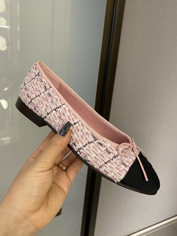 Chanel Ballerinas Fabric & Grosgrain 38