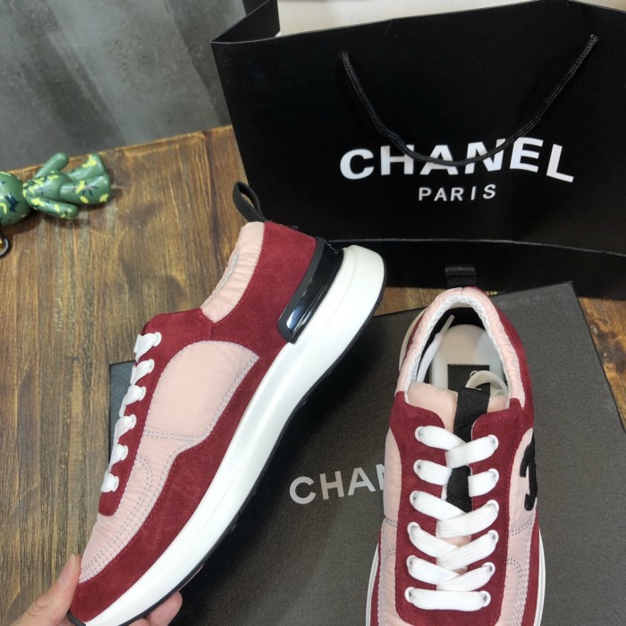 Chanel Fabric & Suede Calfskin Low Top Sneaker 35