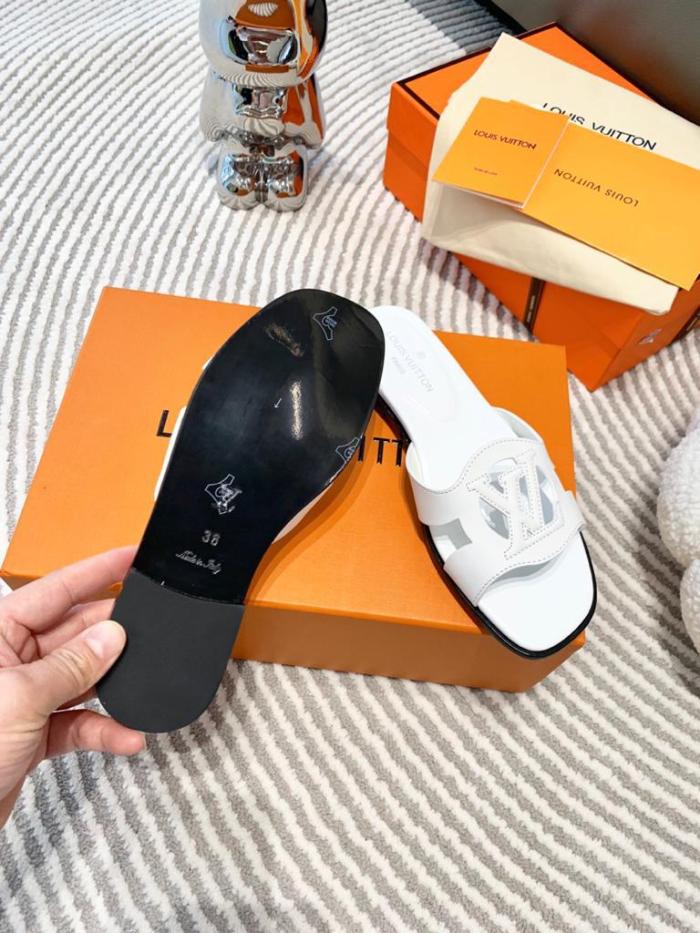 Louis Vuitton LV Isola Flat Mule White