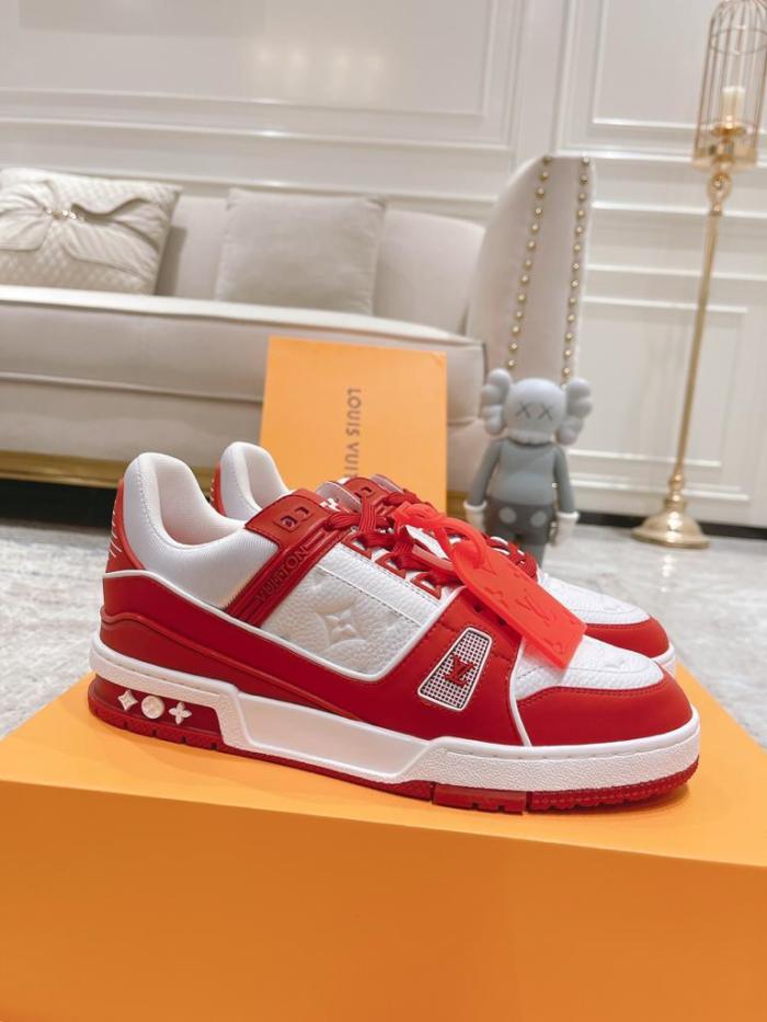 Louis Vuitton Trainer Red White