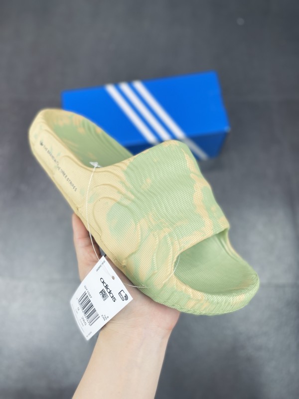 adidas Adilette 22 Slides Magic Lime St Desert Sand
