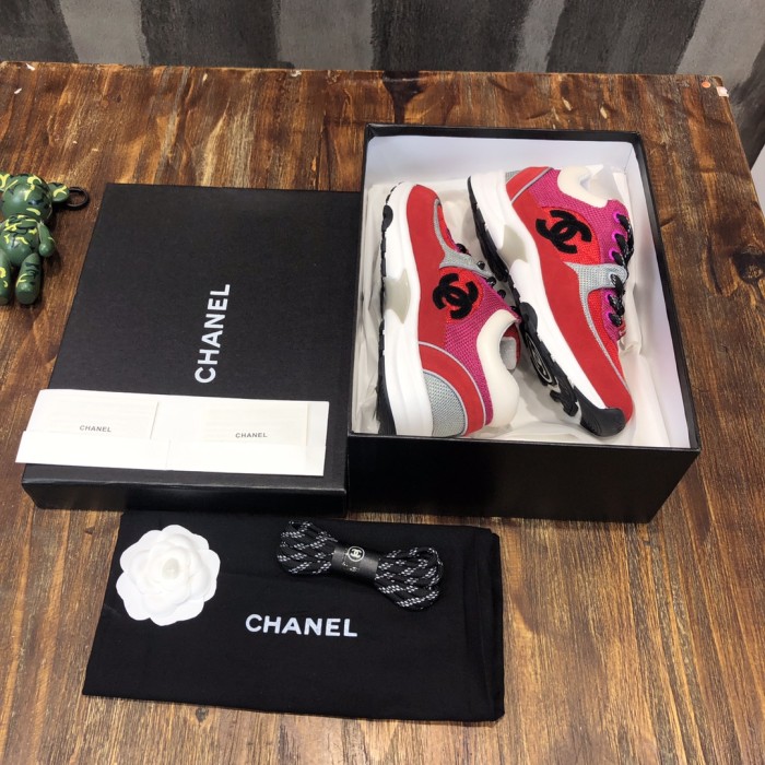 Chanel Fabric & Suede Calfskin Low Top Sneaker 1