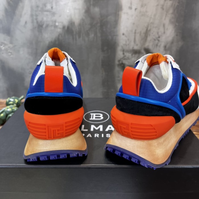 Balmain Velvet nylon and mesh low-top Racer sneaker 18