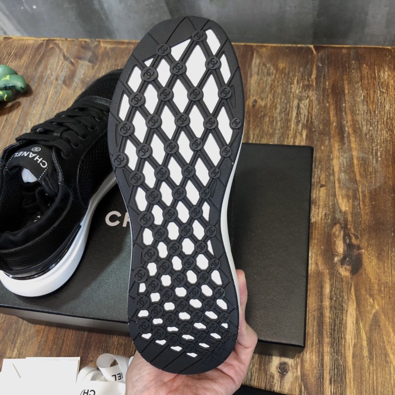 Chanel Fabric & Suede Calfskin Low Top Sneaker 38