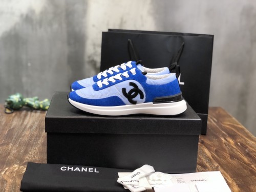 Chanel Fabric & Suede Calfskin Low Top Sneaker 36