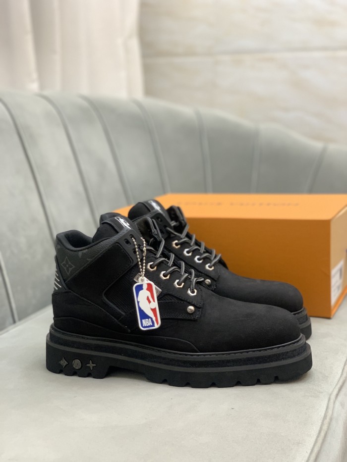 Louis Vuitton Blue 1a8jtx Oberkampf Ankle Boots/Booties 1