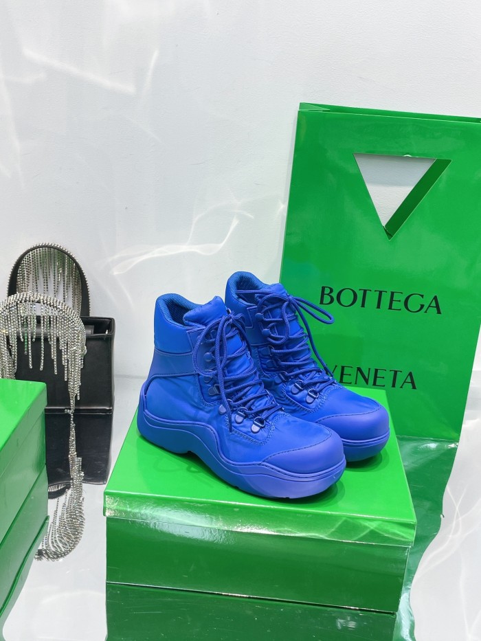 Bottega Veneta Puddle Bomber Lace-up Rubber And Shell Boots 6