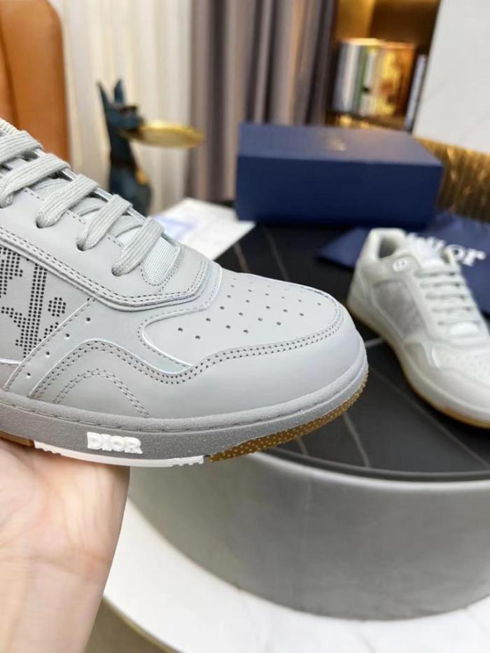 Dior B27 Low Gray Oblique Leather