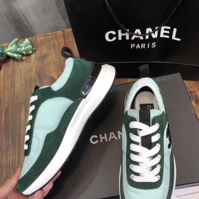 Chanel Fabric & Suede Calfskin Low Top Sneaker 34